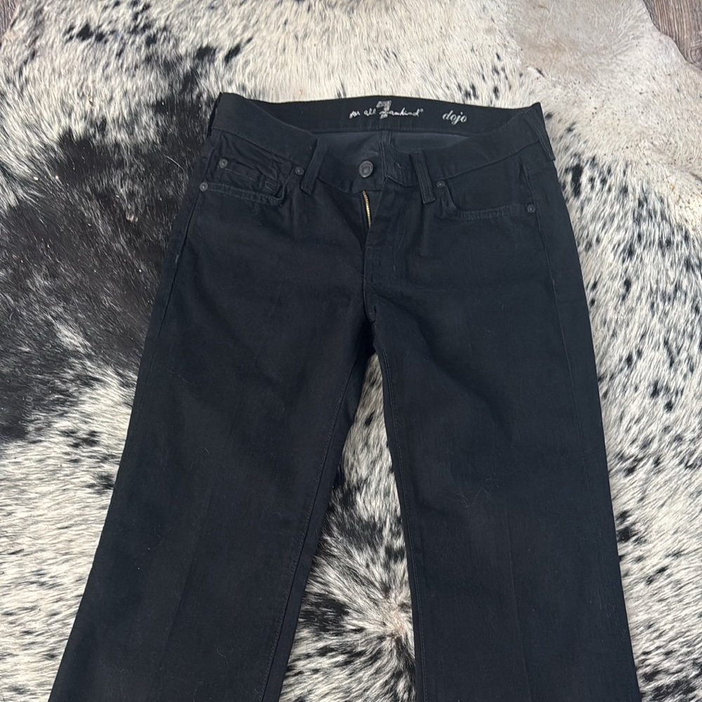 7 For All Mankind Straight Leg Jeans in Black